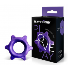 Эрекционное кольцо Love play от Sexy friend, фиолетовое, 27 мм